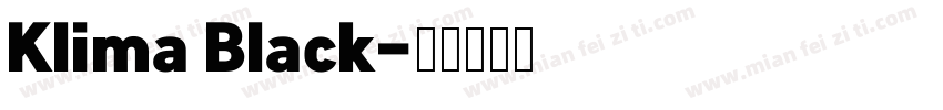 Klima Black字体转换